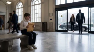 Un niño que llevaba zapatos de $2 fue enviado a “sentarse en la esquina” — pero cuando su tío entró, todo el banco quedó en completo silencio. 👉 Historia completa en los comentarios.