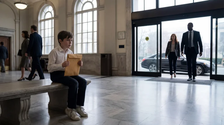 Un niño que llevaba zapatos de $2 fue enviado a “sentarse en la esquina” — pero cuando su tío entró, todo el banco quedó en completo silencio. 👉 Historia completa en los comentarios.