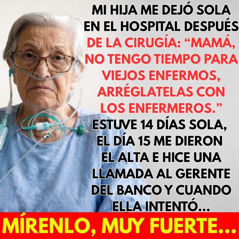 Mi hija me dejó sola en el hospital diciendo que no tenía tiempo… pero lo que ocurrió después lo cambió todo.