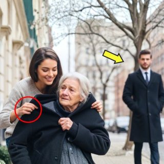 Un millonario llega a la plaza del pueblo buscando a su madre… y ve a un desconocido usando su único abrigo para cubrirla…