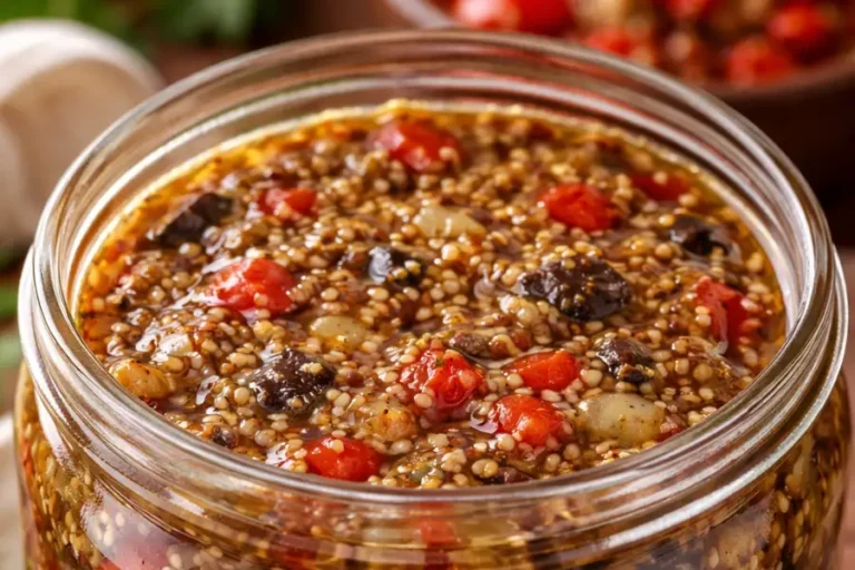 Escabeche ahumado de berenjena y morrones con sabor intenso y textura perfecta