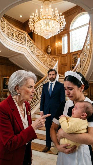 EMPRESARIO VIUDO DESCUBRE A SU MADRE HUMILLANDO A LA NIÑERA DE SU BEBÉ… ¡LA LECCIÓN QUE LE DIO TE DEJARÁ SIN PALABRAS!