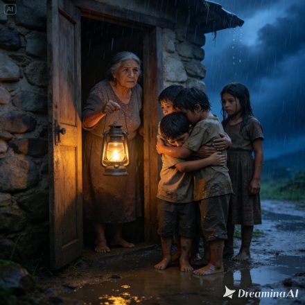 EN EL PUEBLO LA LLAMABAN INÚTIL POR NO PODER SER MADRE, HASTA QUE 4 NIÑOS HUÉRFANOS LLEGARON A SU PUERTA BAJO LA TORMENTA Y UNO DE ELLOS SUSURRÓ “MAMÁ” FRENTE A TODOS