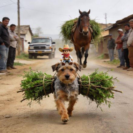 ENTRE CABALLOS CARGADOS DE MALEZA Y EL RUIDO DE LOS CARROS, APARECIÓ UN PERRITO TAN SERIO, TAN TRANQUILO Y TAN EXTRAÑAMENTE ORGULLOSO… QUE TERMINÓ HACIENDO LLORAR A TODA UNA CALLE.-tuan